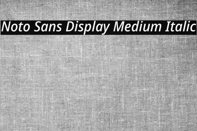 Noto Sans Display Medium Italic Example 1