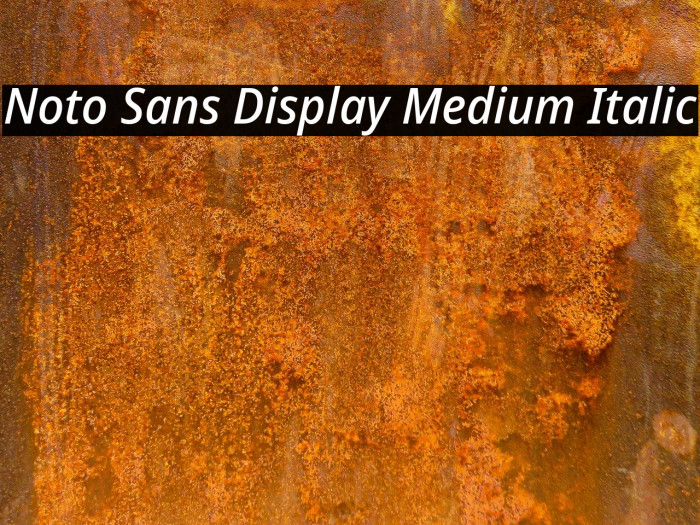 Noto Sans Display Medium Italic Font examples