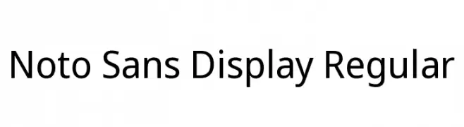 Noto Sans Display Regular  免费字体下载