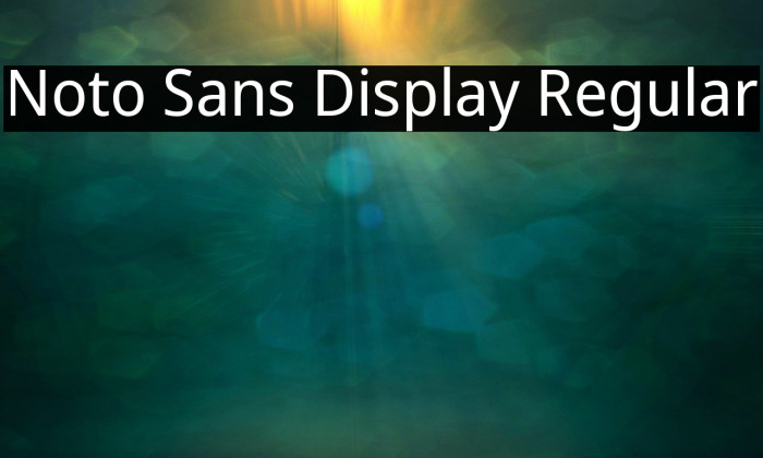 Noto Sans Display Regular Example 2