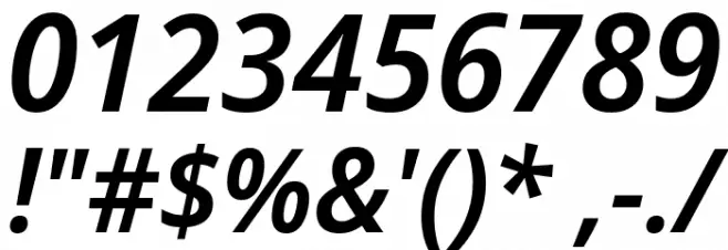 Noto Sans Display SemiBold Italic Font OTHER CHARS