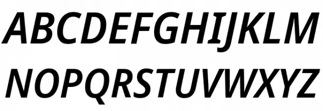 Noto Sans Display SemiBold Italic फ़ॉन्ट अपरकेस