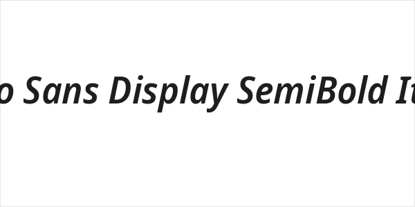 Noto Sans Display SemiBold Italic Logo