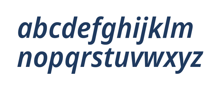 Noto Sans Display SemiBold Italic Lowercase