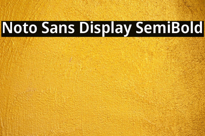 Noto Sans Display SemiBold Example 1