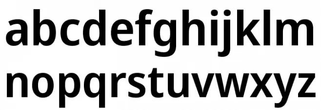 Noto Sans Display SemiBold 字体 小写