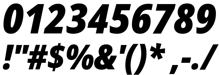 Noto Sans Display SemiCondensed Black Italic Font OTHER CHARS