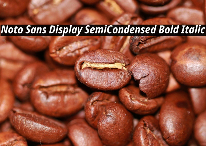 Noto Sans Display SemiCondensed Bold Italic Example 1