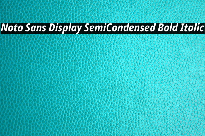 Noto Sans Display SemiCondensed Bold Italic Example 3