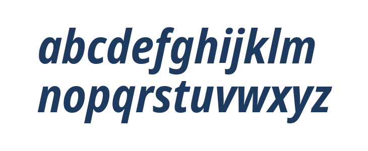 Noto Sans Display SemiCondensed Bold Italic Lowercase
