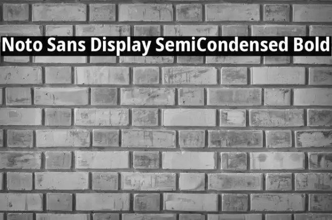 Noto Sans Display SemiCondensed Bold Example 2