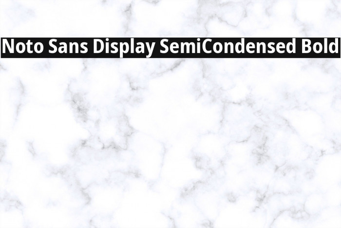 Noto Sans Display SemiCondensed Bold Font examples