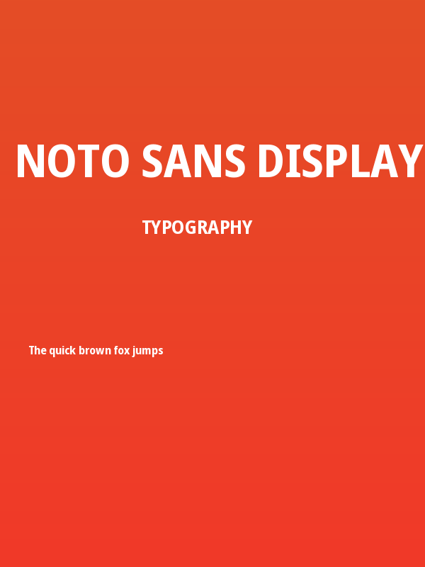 Noto Sans Display SemiCondensed Bold Poster