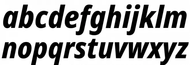 Noto Sans Display SemiCondensed ExtraBold Italic フォント 小文字