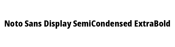 Noto Sans Display SemiCondensed ExtraBold  免费字体下载