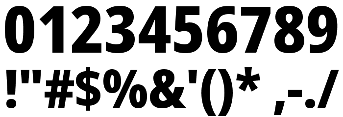 Noto Sans Display SemiCondensed ExtraBold Font OTHER CHARS