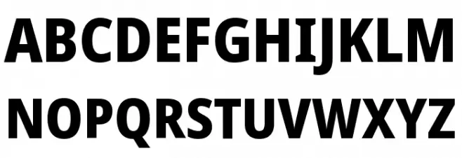 Noto Sans Display SemiCondensed ExtraBold Schriftart Groß