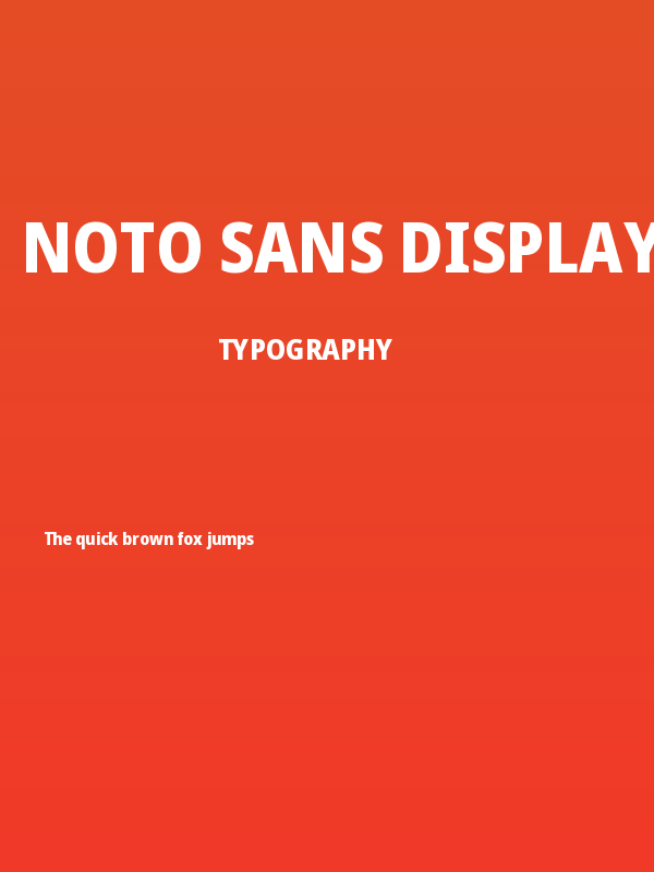 Noto Sans Display SemiCondensed ExtraBold Poster