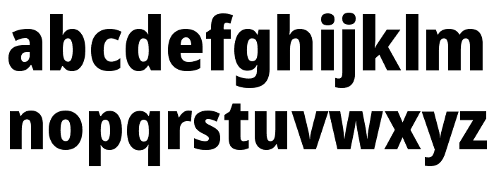 Noto Sans Display SemiCondensed ExtraBold Font LOWERCASE