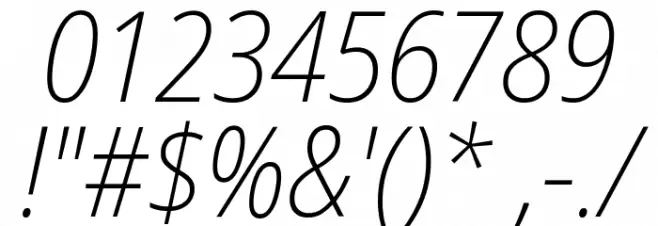 Noto Sans Display SemiCondensed ExtraLight Italic Font OTHER CHARS