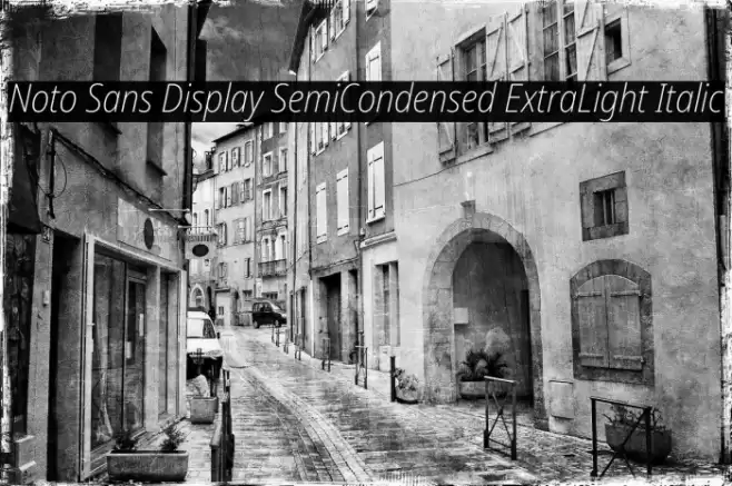 Noto Sans Display SemiCondensed ExtraLight Italic Font examples