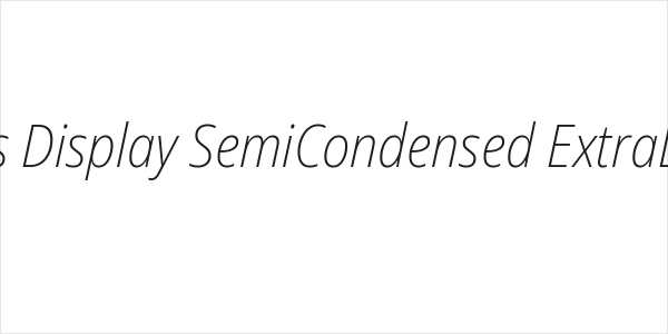 Noto Sans Display SemiCondensed ExtraLight Italic Logo