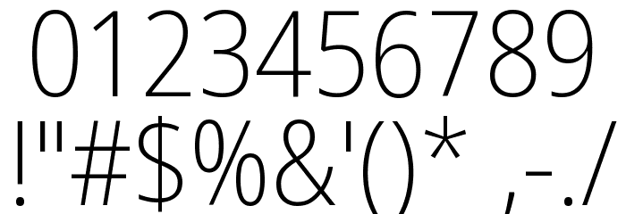 Noto Sans Display SemiCondensed ExtraLight Font OTHER CHARS