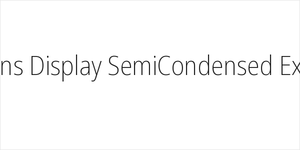 Noto Sans Display SemiCondensed ExtraLight Logo