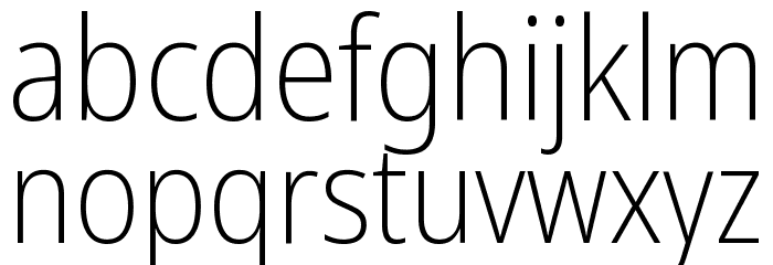 Noto Sans Display SemiCondensed ExtraLight Font LOWERCASE
