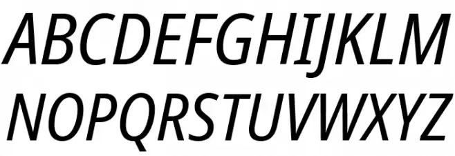 Noto Sans Display SemiCondensed Italic Polices MAJUSCULES
