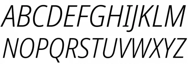 Noto Sans Display SemiCondensed Light Italic Fonte MAIÚSCULAS