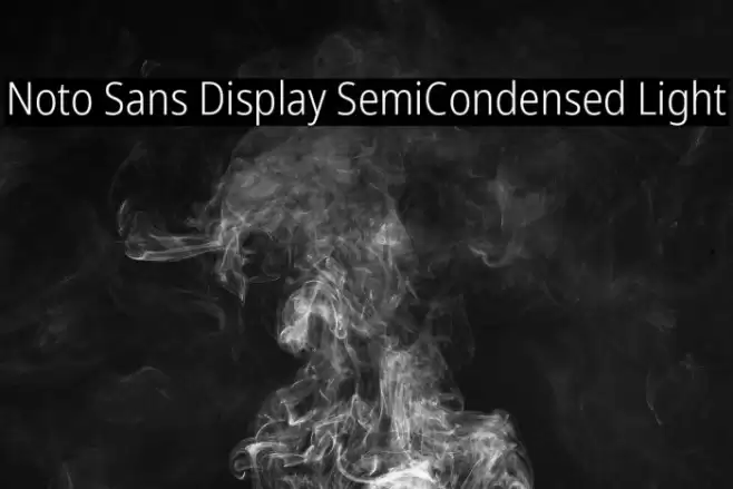 Noto Sans Display SemiCondensed Light Font examples