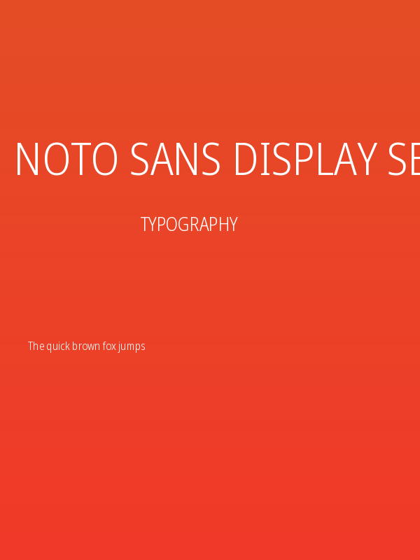 Noto Sans Display SemiCondensed Light Poster