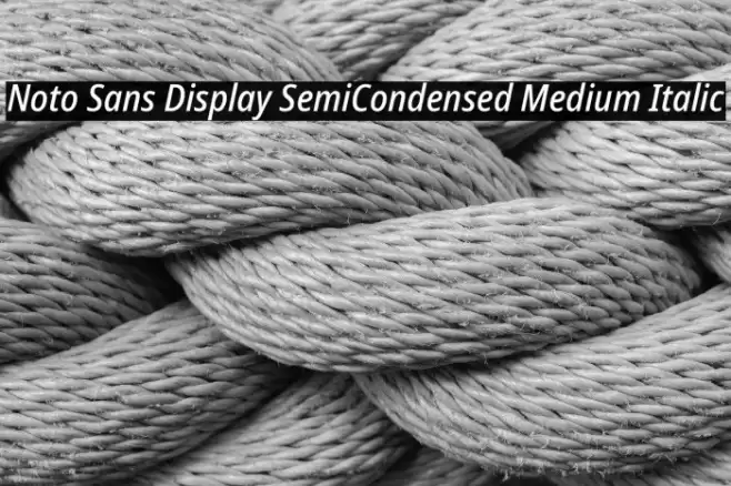 Noto Sans Display SemiCondensed Medium Italic Font examples