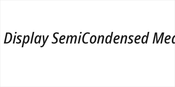 Noto Sans Display SemiCondensed Medium Italic Logo