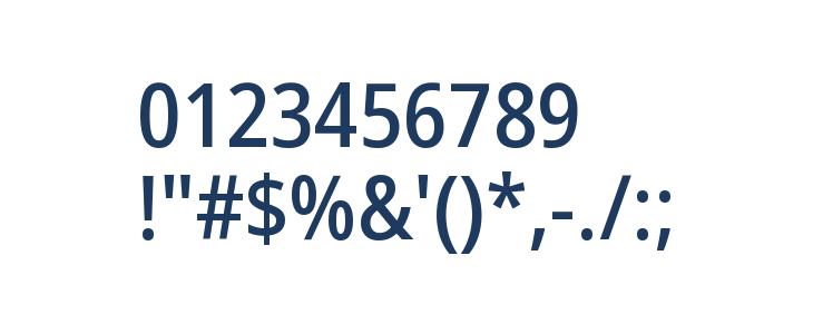 Noto Sans Display SemiCondensed Medium Other Characters