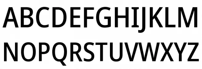 Noto Sans Display SemiCondensed Medium Schriftart Groß