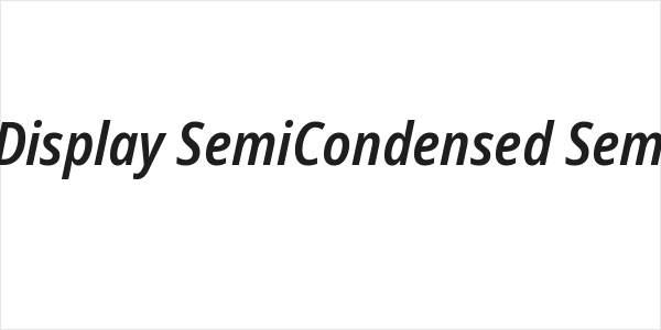 Noto Sans Display SemiCondensed SemiBold Italic Logo