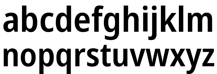 Noto Sans Display SemiCondensed SemiBold Font LOWERCASE