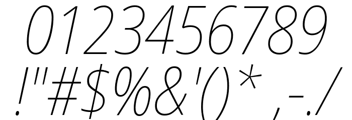 Noto Sans Display SemiCondensed Thin Italic Font OTHER CHARS