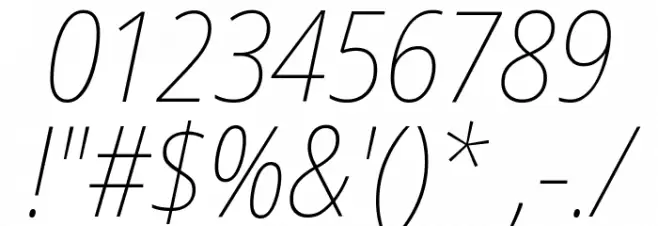 Noto Sans Display SemiCondensed Thin Italic Font OTHER CHARS