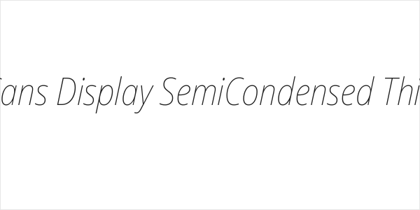 Noto Sans Display SemiCondensed Thin Italic Logo