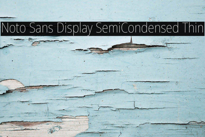 Noto Sans Display SemiCondensed Thin Example 1