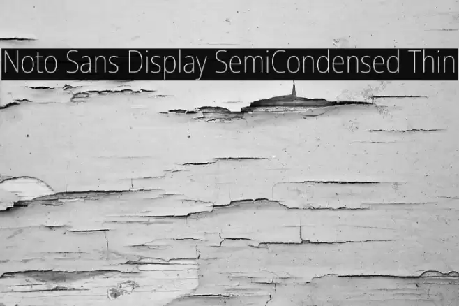 Noto Sans Display SemiCondensed Thin Font examples