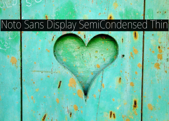 Noto Sans Display SemiCondensed Thin Example 2