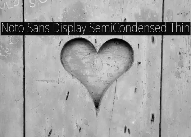 Noto Sans Display SemiCondensed Thin Font examples