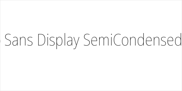 Noto Sans Display SemiCondensed Thin Logo