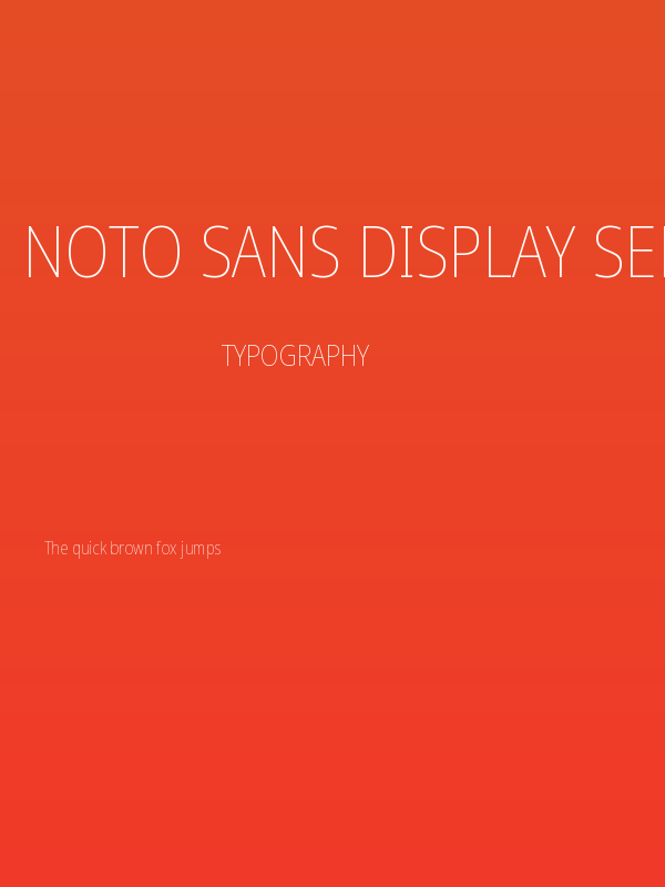 Noto Sans Display SemiCondensed Thin Poster