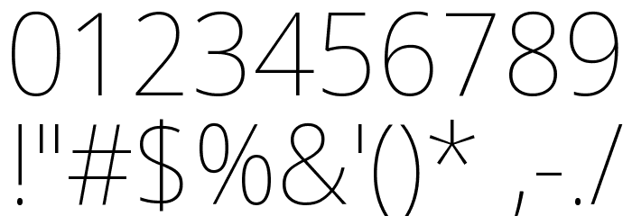Noto Sans Display Thin Font OTHER CHARS