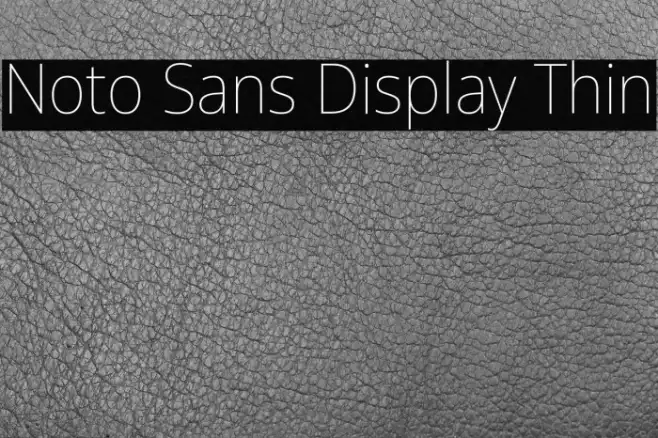Noto Sans Display Thin Example 2